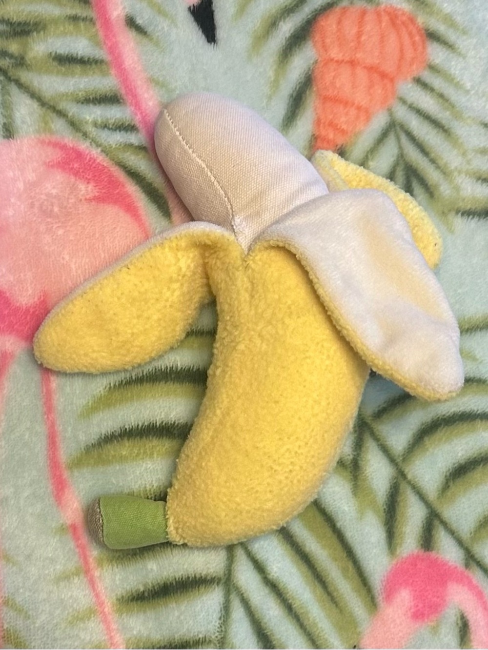 Plush Banana Dog Toy Soft Squeaky Pet Toy Interactive Puppy Small Dog Toy